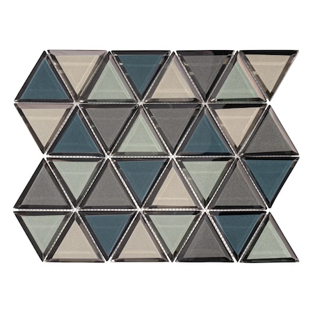 Andova Tiles ANDOVA TILES BLEUM 3" x 3" Beveled Glass Novelty Mosaic Tile ANDBLE284